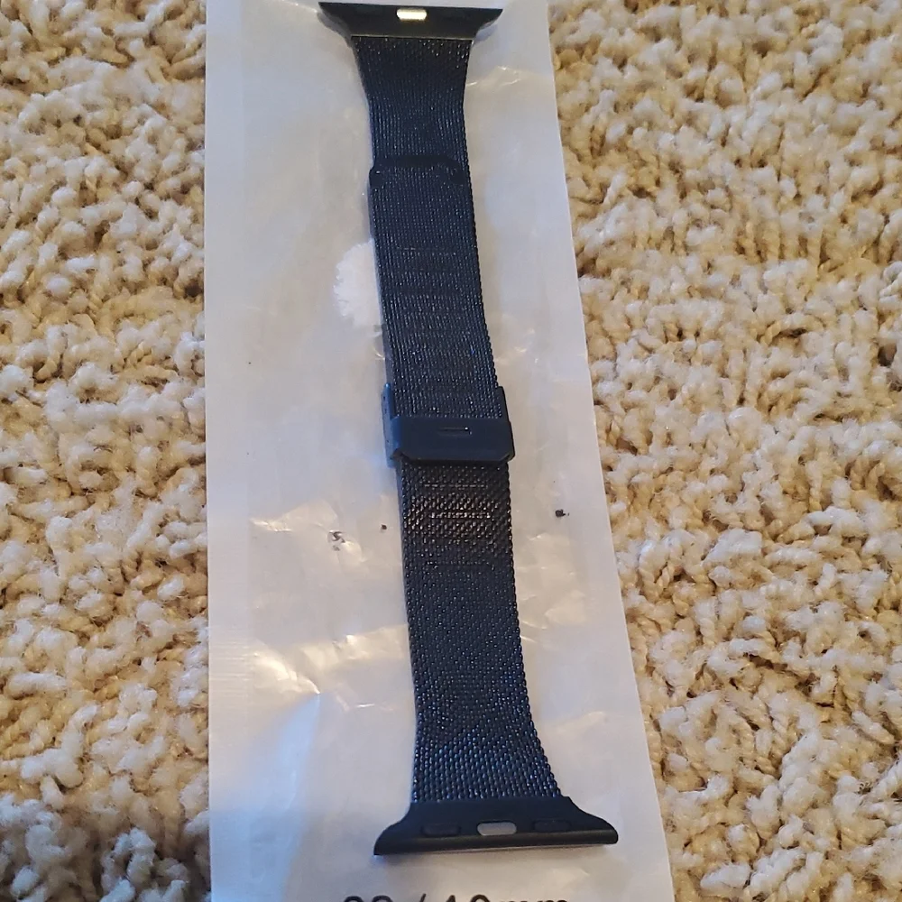 Black Milanese Metal Watch Band 38/40mm